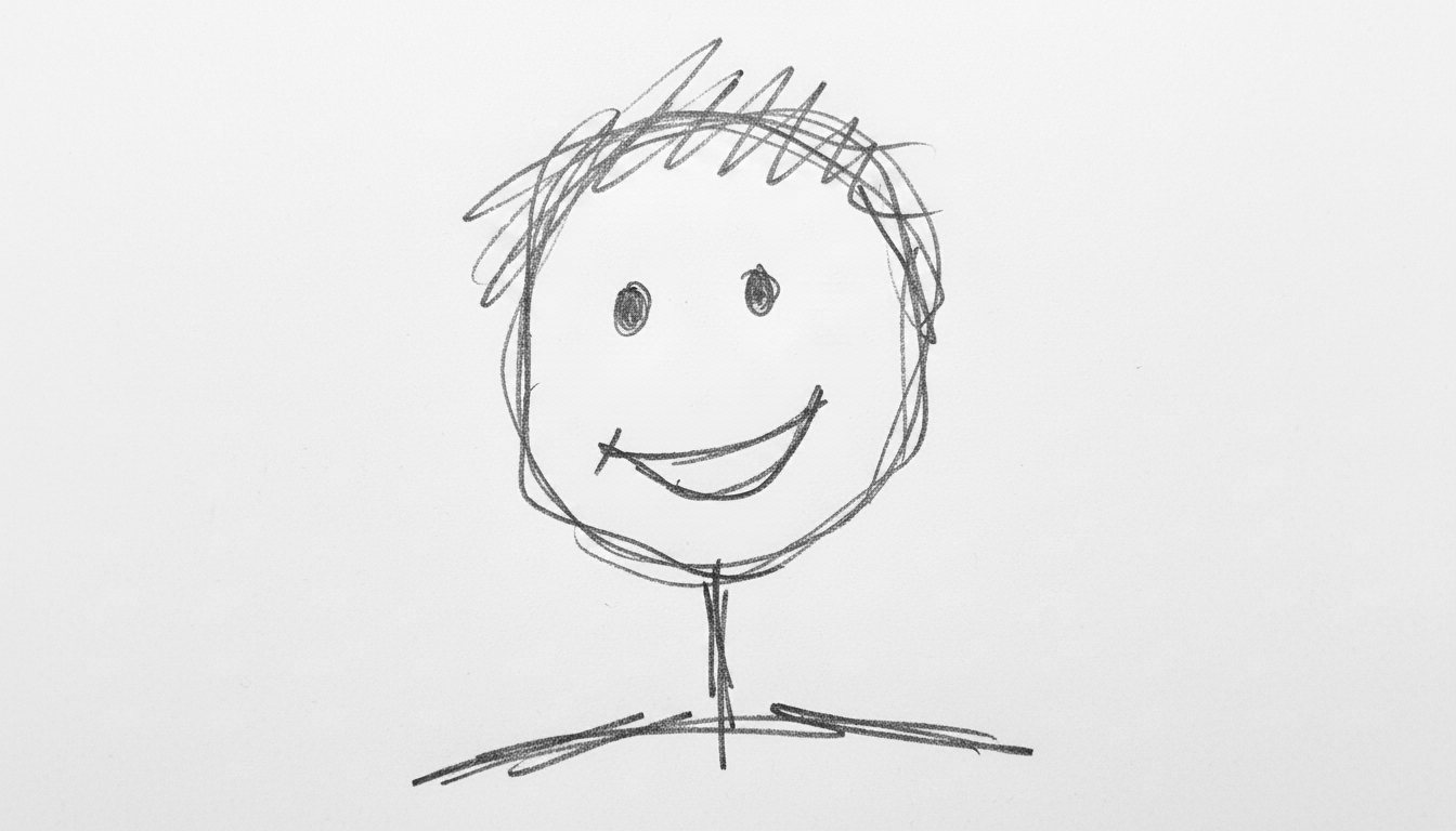 A rough scribbled sketch